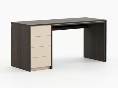 CAPE - Rectangular wooden writing desk with drawers _ Laskasas