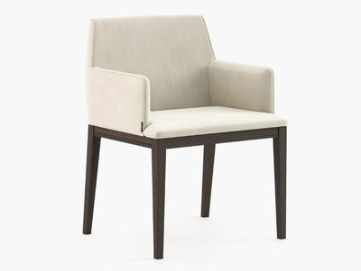 CAPRI - Contemporary style upholstered wooden chair with armrests _ Laskasas