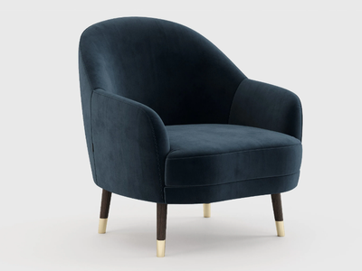 COSY - Velvet armchair with armrests _ Laskasas