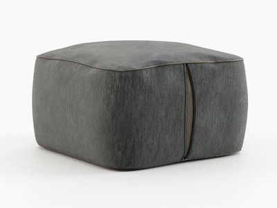 FRASER - Square fabric pouf _ Laskasas