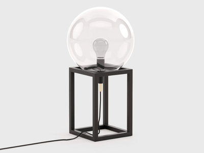 JONES - Glass and iron table lamp _ Laskasas