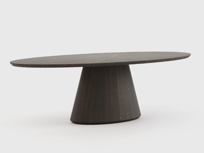 KELLY - Oval eucalyptus dining table _ Laskasas