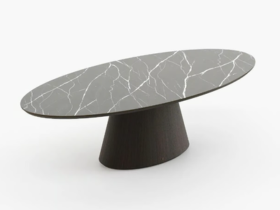 KELLY - Oval marble dining table _ Laskasas