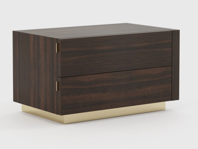 KIRA - Rectangular eucalyptus bedside table with drawers _ Laskasas