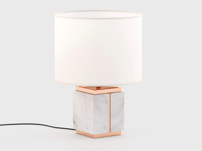 LITTLE JACK - Nero Marquina marble table lamp _ Laskasas