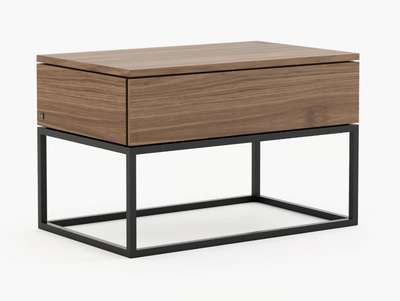 MALÉ - Rectangular wooden bedside table with drawers _ Laskasas