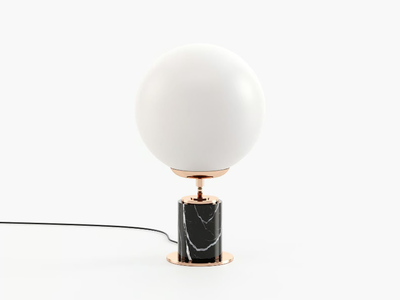 MARCEL - Nero Marquina marble table lamp _ Laskasas