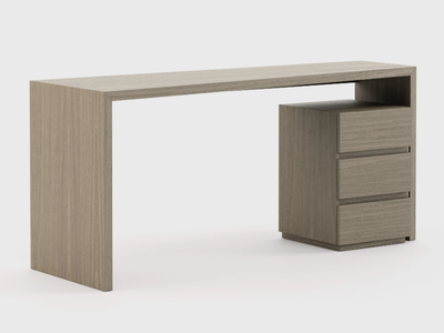 MIAMI - Rectangular oak writing desk with drawers _ Laskasas