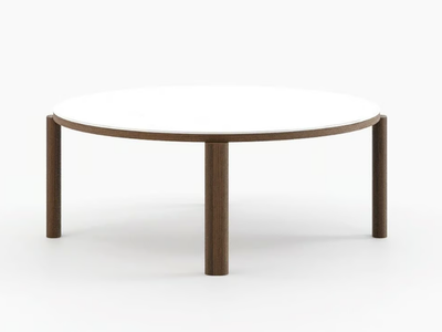 TASOS - Low round wooden coffee table _ Laskasas