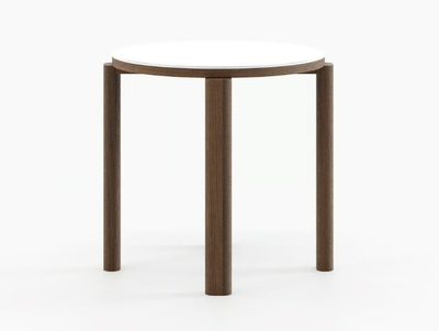 TASOS - Round wooden high side table _ Laskasas