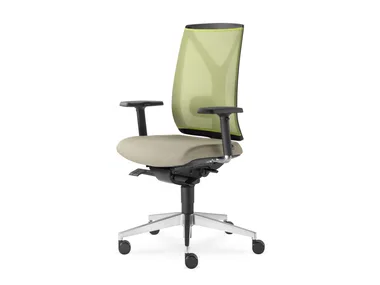 LEAF 503-SYS - Fabric office chair with 5-Spoke base with armrests _ LD Seating