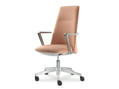 MELODY DESIGN 785-FR F40-N6 - Fabric office chair with armrests with 5-Spoke base _ LD Seating