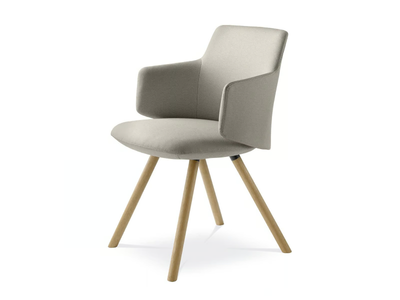 MELODY MEETING 360-D - Upholstered fabric chair with armrests _ LD Seating