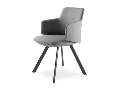 MELODY MEETING 360-N1 - Fabric training chair with armrests _ LD Seating