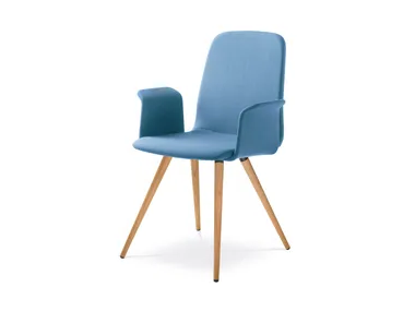 SUNRISE 152-D BR - Upholstered fabric reception chair with armrests _ LD Seating