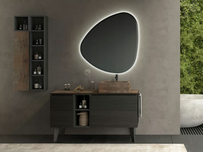 FREEDOM FL09 - Single HPL vanity unit with mirror _ LEGNOBAGNO