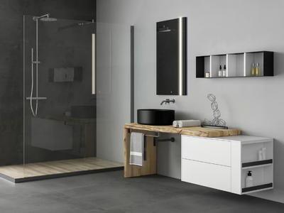 LIFE 14 - Floor-standing single vanity unit with mirror _ LEGNOBAGNO