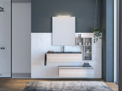 URBAN COMPONIBILE 03 - Wall-mounted sectional wooden vanity unit _ LEGNOBAGNO