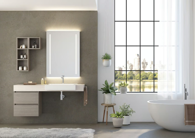 URBAN COMPONIBILE 06 - Wall-mounted sectional wooden vanity unit _ LEGNOBAGNO