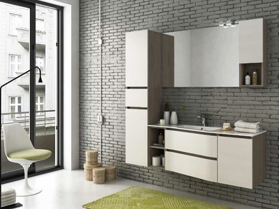 URBAN COMPONIBILE 10 - Wall-mounted vanity unit _ LEGNOBAGNO