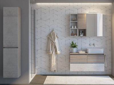 URBAN COMPONIBILE 12 - Wall-mounted vanity unit with drawers _ LEGNOBAGNO