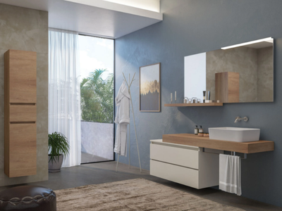 URBAN COMPONIBILE 13 - Wall-mounted vanity unit with drawers _ LEGNOBAGNO