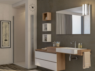 URBAN COMPONIBILE 14 - Wall-mounted vanity unit with drawers _ LEGNOBAGNO