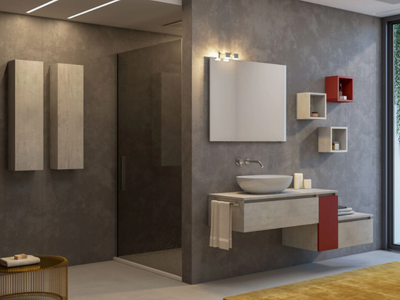 URBAN COMPONIBILE 15 - Wall-mounted vanity unit with drawers _ LEGNOBAGNO