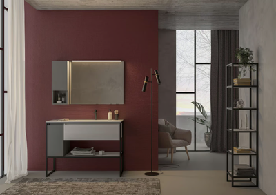 URBAN STRUTTURA 02 - Floor-standing oak vanity unit _ LEGNOBAGNO