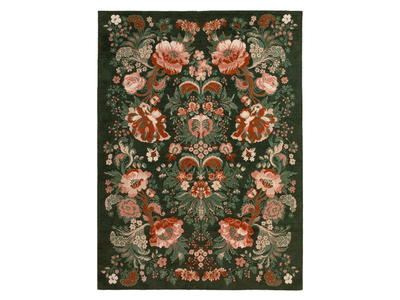 CHEDIGNY - Custom rectangular wool rug with floral pattern _ LELIEVRE