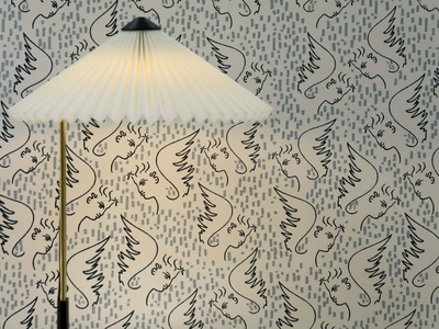 FIGURE D'ANGE - Motif nonwoven wallpaper _ LELIEVRE