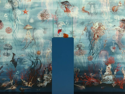 JEAN PAUL GAULTIER - ABYSSAL - Landscape woven vinyl wallpaper _ LELIEVRE