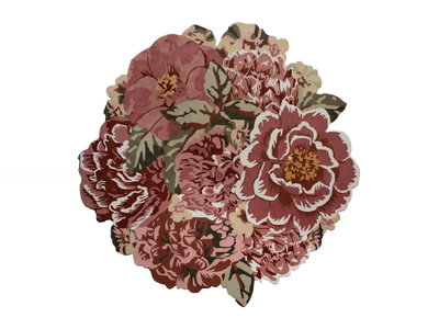 LE BOUQUET - Custom wool rug with floral pattern _ LELIEVRE