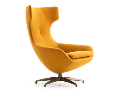 LX662 - Swivel fabric armchair with 5-spoke base _ LEOLUX LX