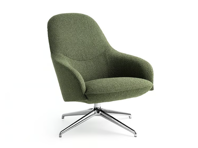 LXR13 - Swivel fabric armchair with armrests _ LEOLUX LX