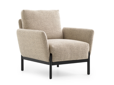 LXR22 - Fabric armchair with armrests _ LEOLUX LX