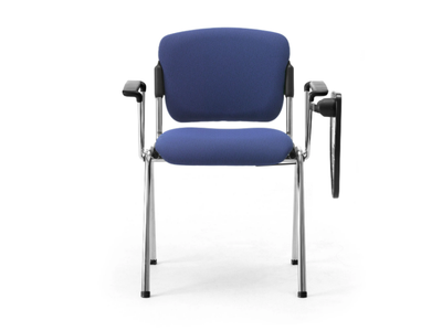 CORTINA - Chromed steel and fabric training chair with armrests _ Leyform