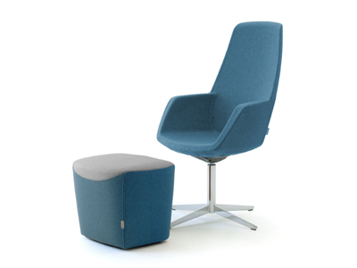 GAIA - With 4-spoke base fabric chair high-back _ Leyform