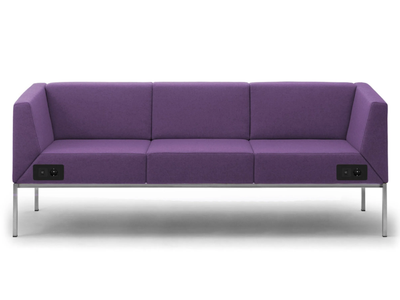 KOS - 3 seater fireproof wool sofa with USB socket _ Leyform