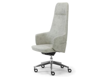 OPERA - Height-adjustable leather executive chair with armrests _ Leyform