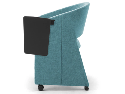 REEF - Folding fabric training chair with writing tablet _ Leyform