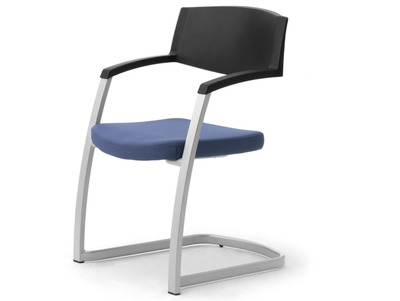 TIME - Cantilever steel, fabric and polypropylene chair _ Leyform