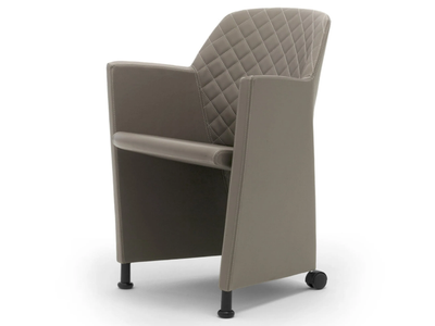 VIVIANA - Leather training chair with armrests _ Leyform
