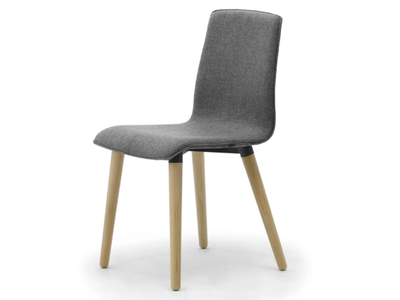 ZEROSEDICI - Wooden and fabric chair with fire retardant padding _ Leyform