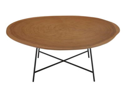 ALBURNI - Round wood veneer coffee table _ Ligne Roset