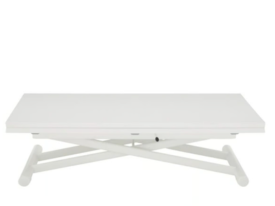 BRUNCH - Height-adjustable low rectangular steel and wood coffee table _ Ligne Roset