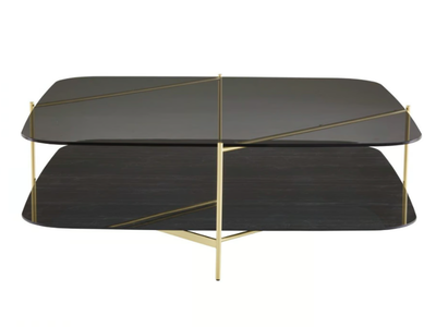 CLYDE - Low rectangular glass coffee table _ Ligne Roset