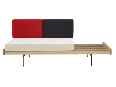 DAYBED - Upholstered fabric bench with back _ Ligne Roset