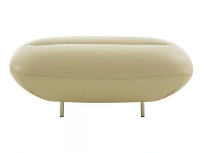 MANAROLA - Upholstered leather footstool _ Ligne Roset
