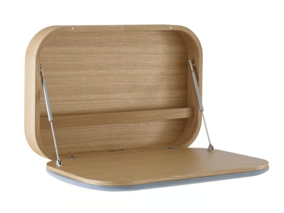 NUBO - Wall mounted oak secretary desk with flap doors _ Ligne Roset